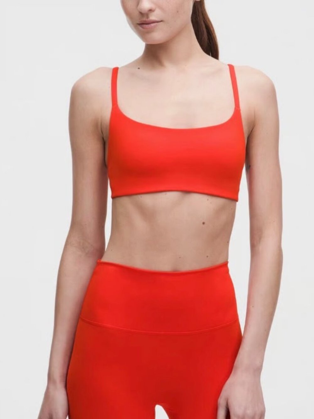 Lululemon Wunder Train Strappy Bra *Light Support, A/B Cup in Hot Heat, Sz 4